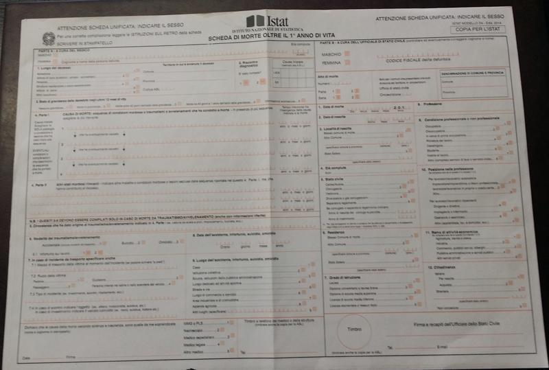 Certificato di morte